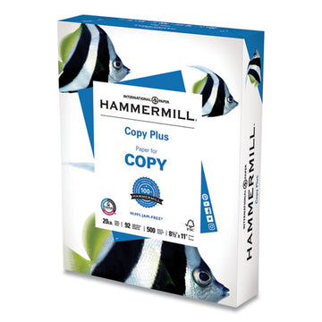 Hammermill® Copy Plus Print Paper, 92 Bright, 20 Lb, 8.5 X 11, White, 500 Sheets-ream, 10 Reams-carton, 40 Cartons-pallet freeshipping - TVN Wholesale
